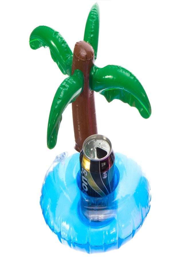 Nyrwana Cazul Goods Inflatable Pool Drink Holder Floats - 3 pieces Flamingo and 3 pieces Palm Tree Design (Set of 6) - Image 5